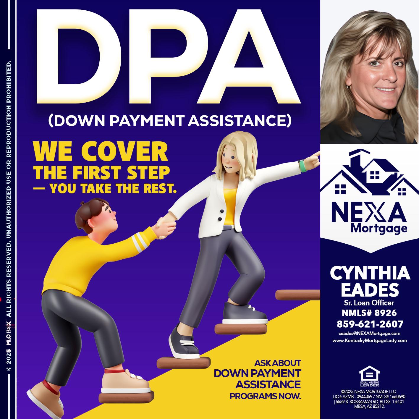 DPA LOANS - Cynthia Eades -Sr. Loan Officer