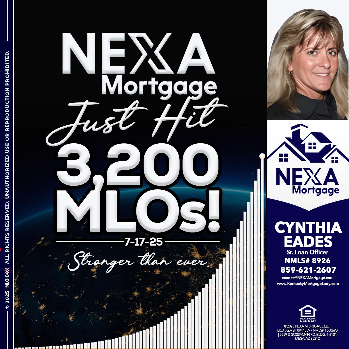 3200 MLOs - Cynthia Eades -Sr. Loan Officer