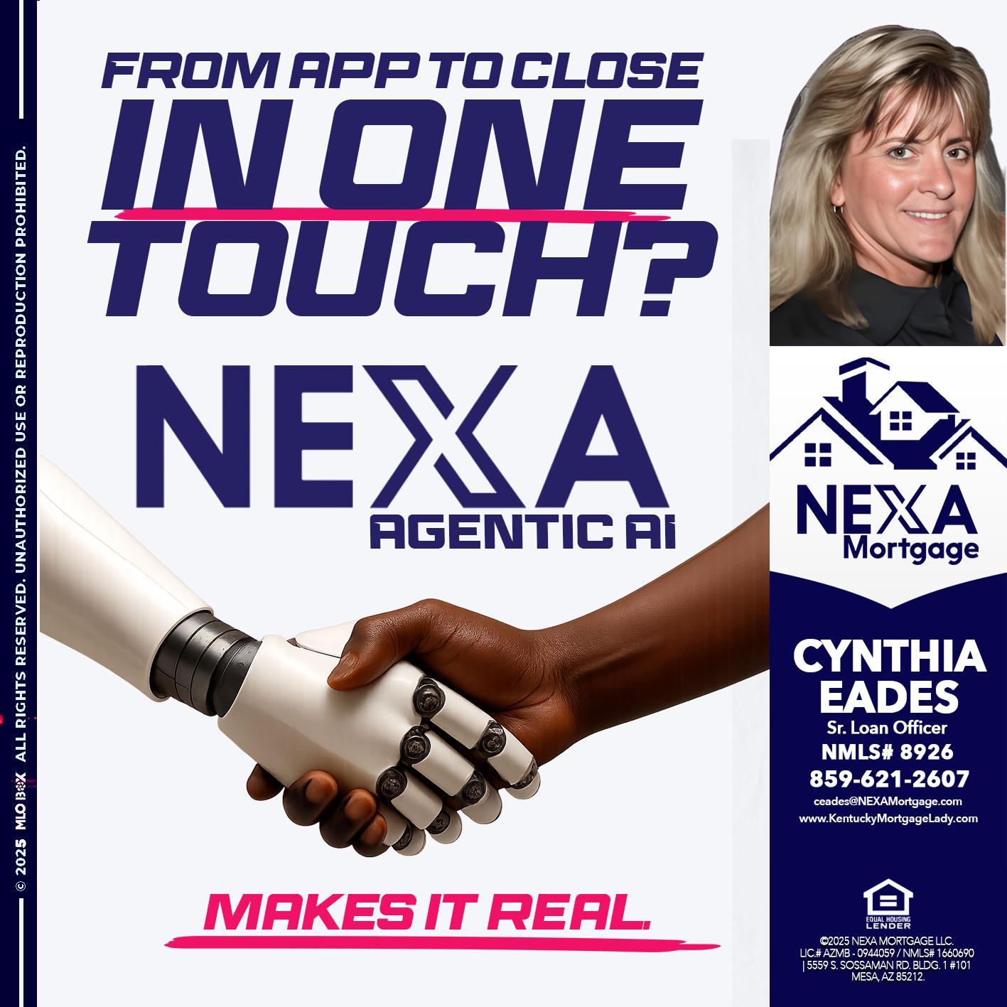 IN ONE TOUCH - Cynthia Eades -Sr. Loan Officer