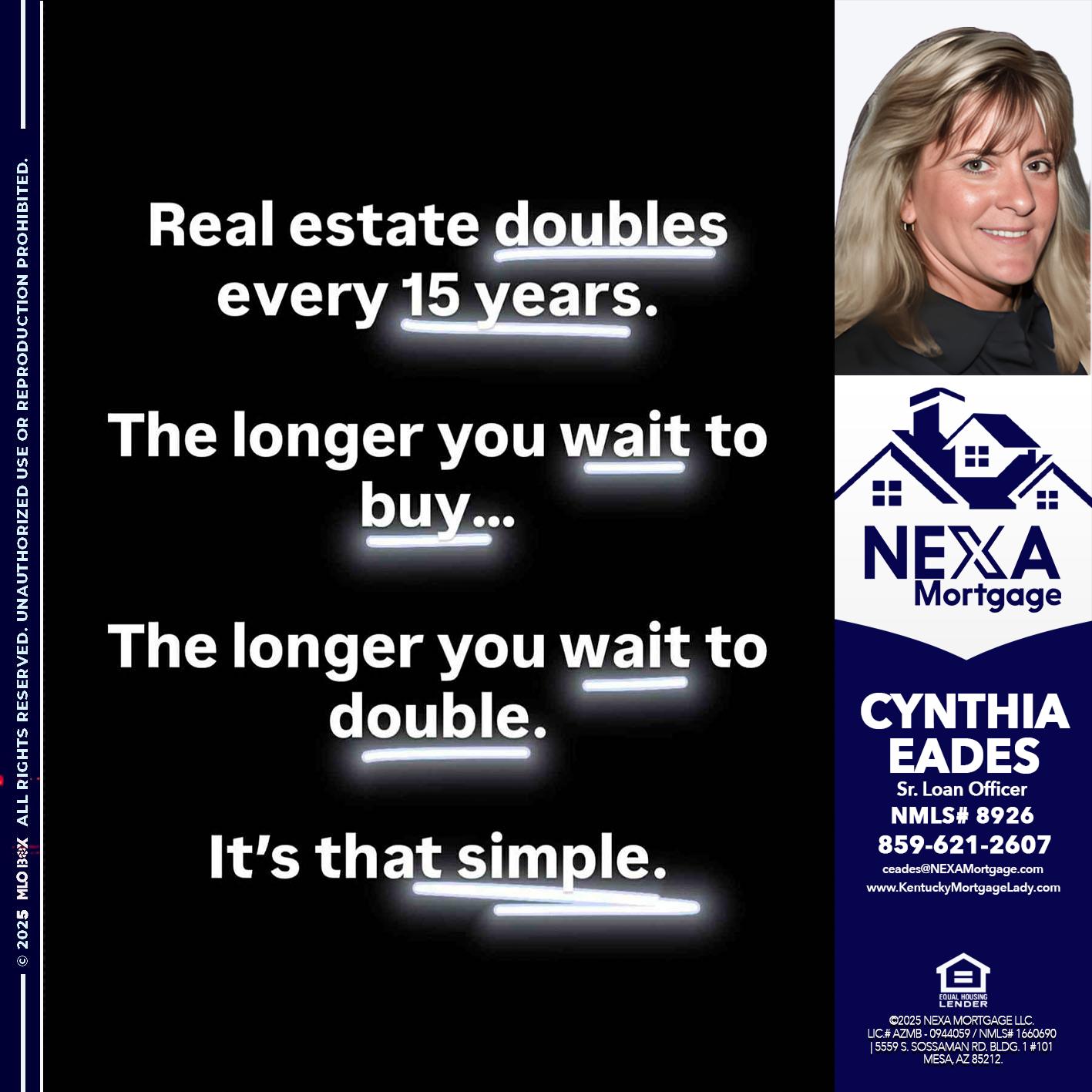 REAL ESTATE - Cynthia Eades -Sr. Loan Officer