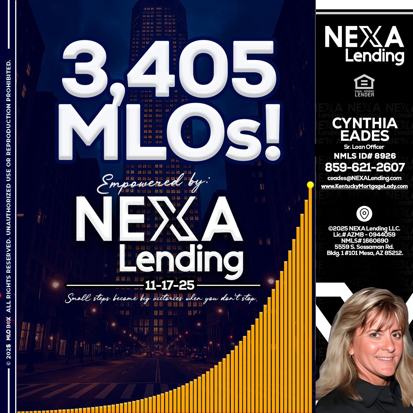 3405 MLOs - Cynthia Eades -Sr. Loan Officer