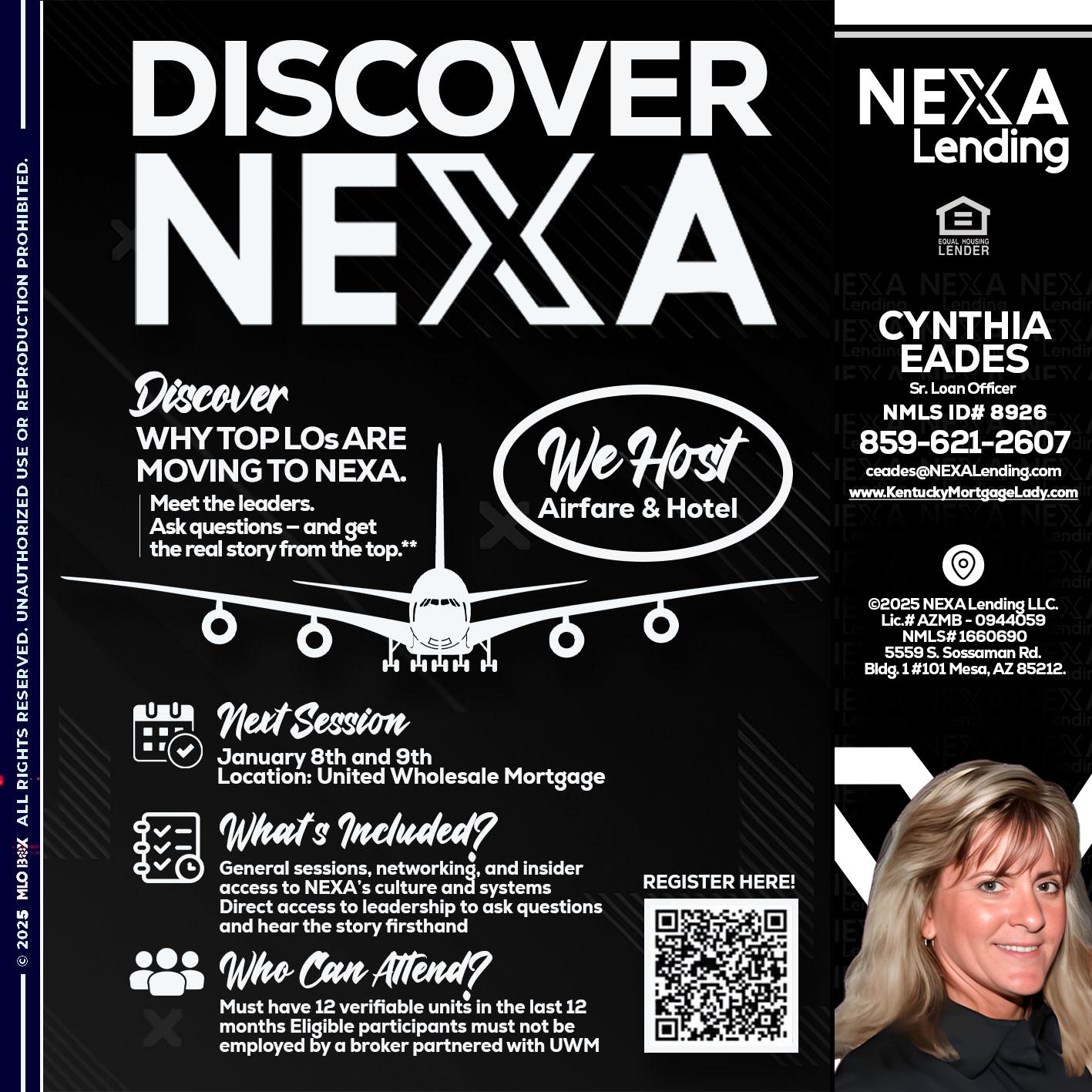 DISCOVER NEXA - Cynthia Eades -Sr. Loan Officer