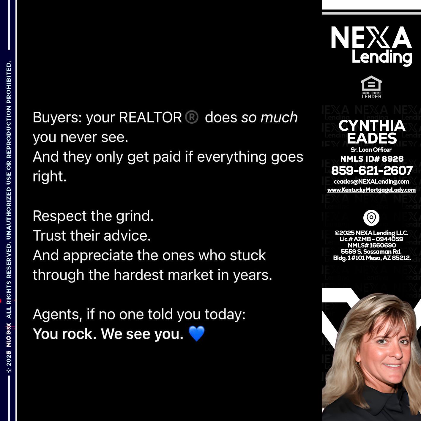 BUYERS - Cynthia Eades -Sr. Loan Officer