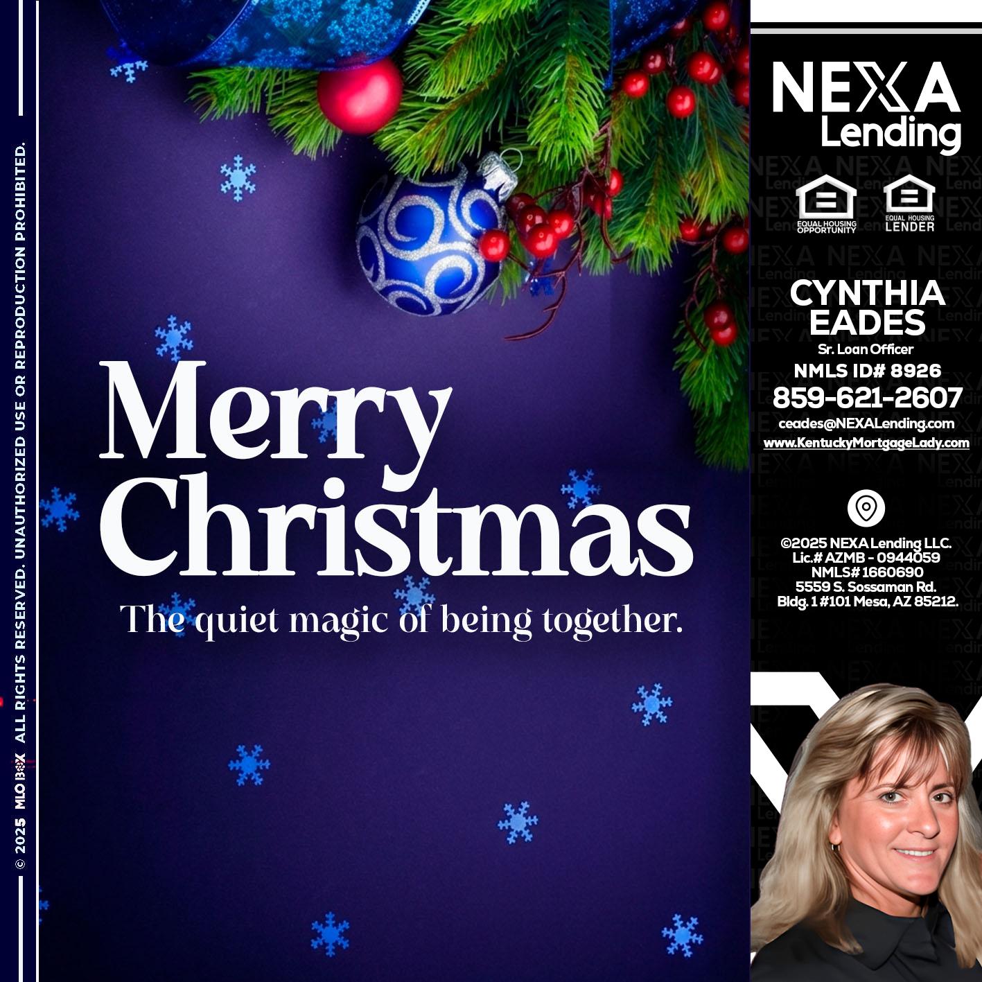 merry christmas - Cynthia Eades -Sr. Loan Officer