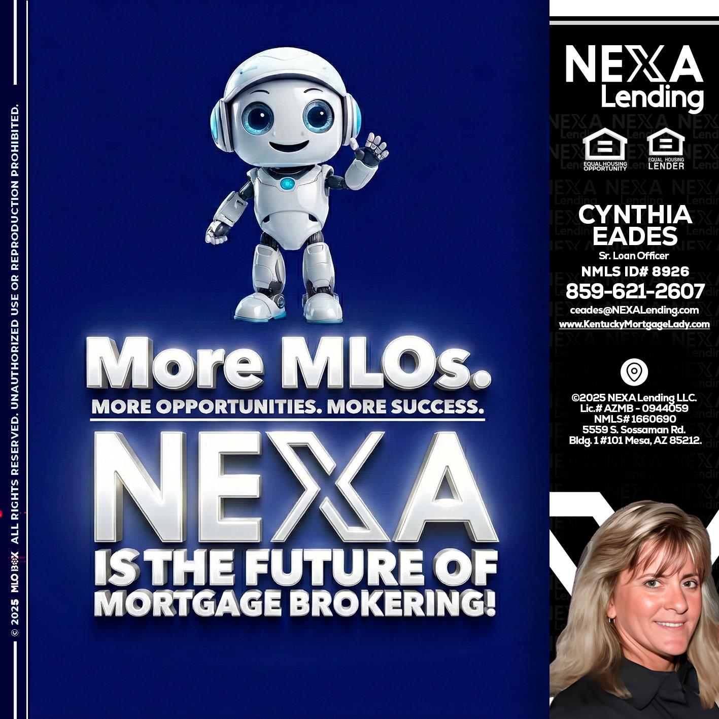 MORE MLOs - Cynthia Eades -Sr. Loan Officer