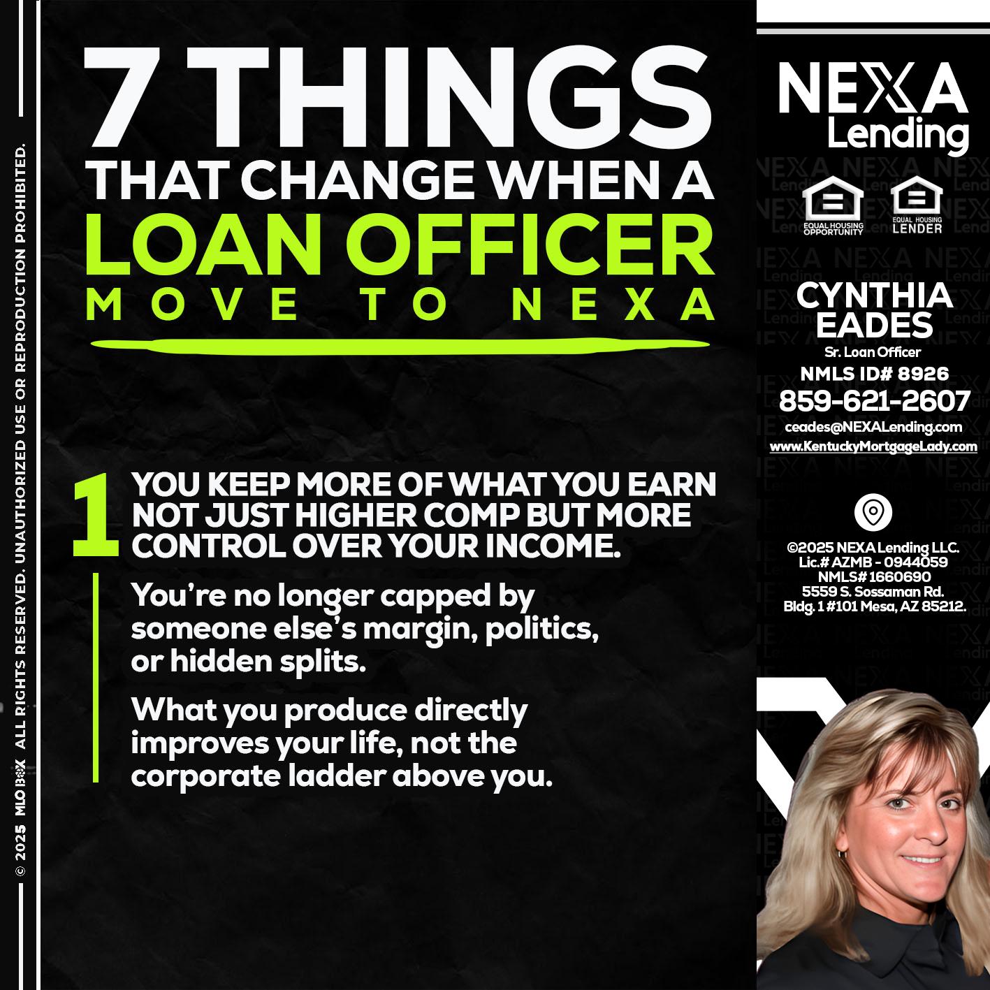 7 THINGS (1) - Cynthia Eades -Sr. Loan Officer
