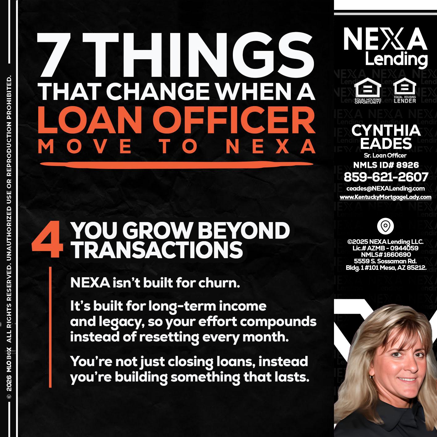 7 THINGS (4) - Cynthia Eades -Sr. Loan Officer