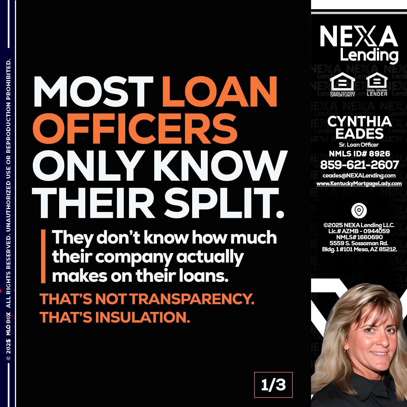1 OF 3 - Cynthia Eades -Sr. Loan Officer
