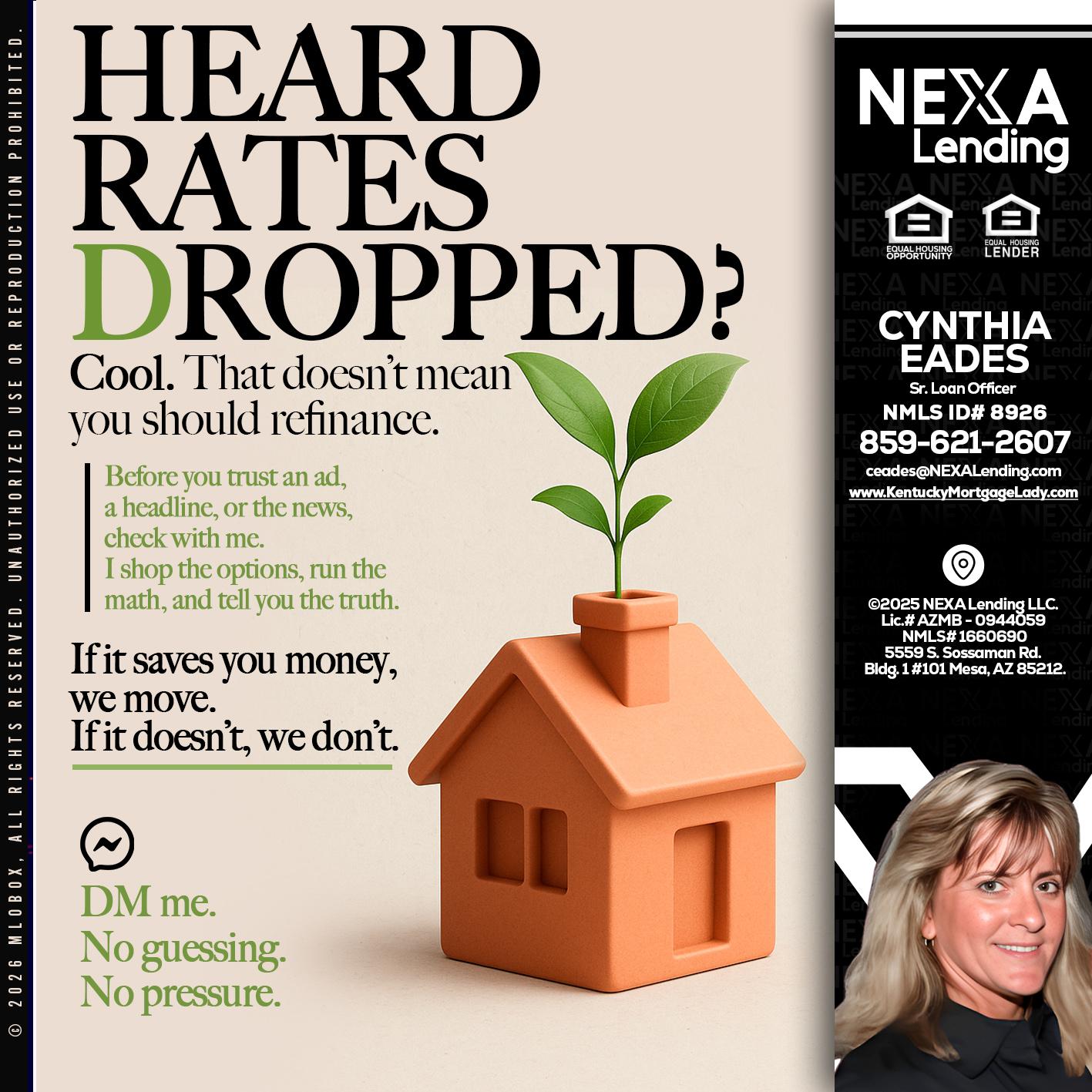 HEARD RATES - Cynthia Eades -Sr. Loan Officer