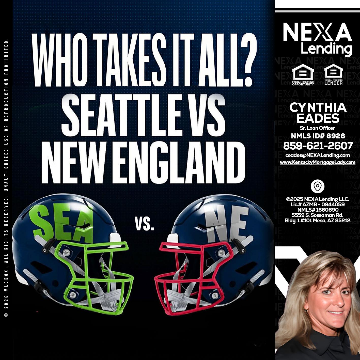 WHO TAKE IT ALL? - Cynthia Eades -Sr. Loan Officer