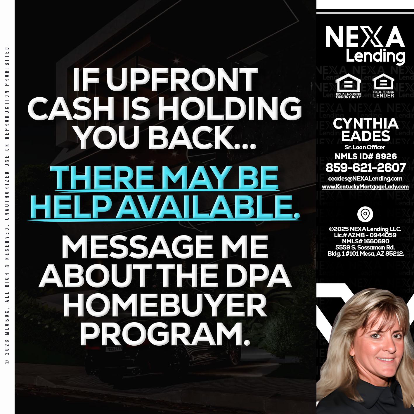 IF UPFRONT - Cynthia Eades -Sr. Loan Officer