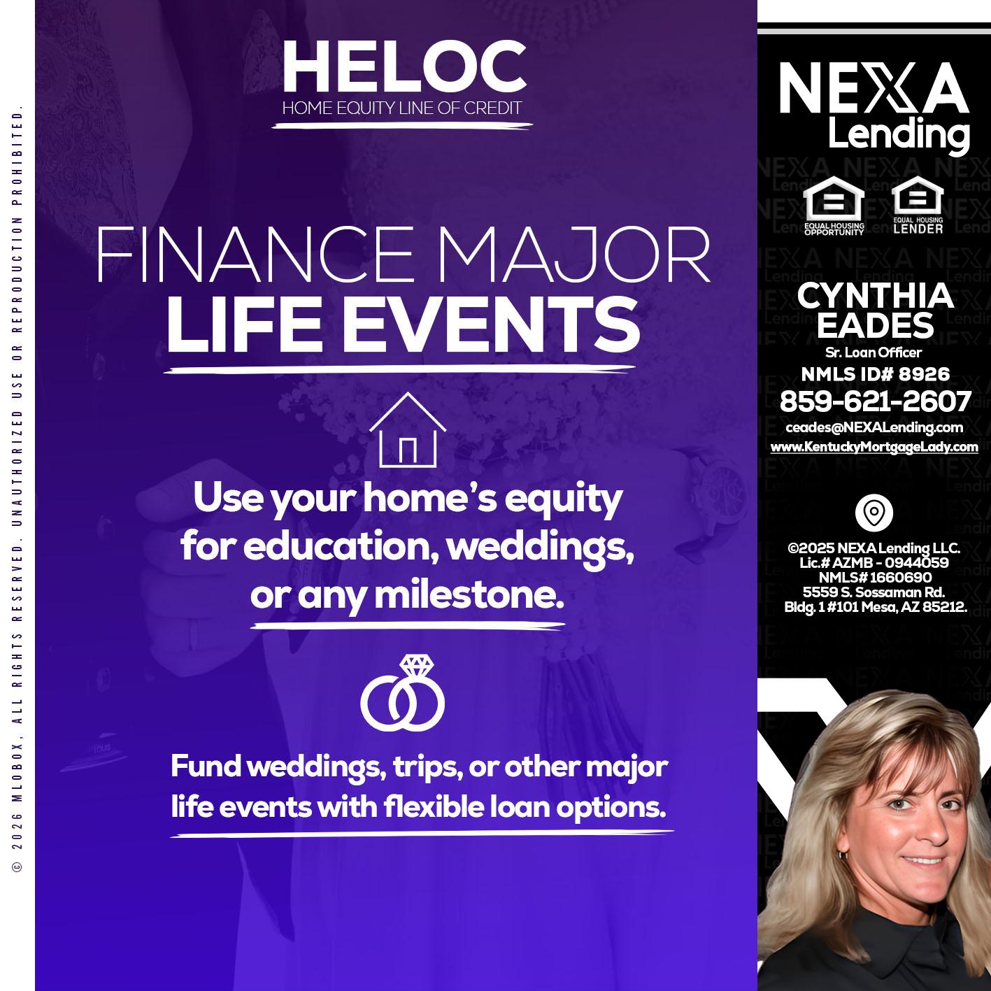 HELOC - Cynthia Eades -Sr. Loan Officer