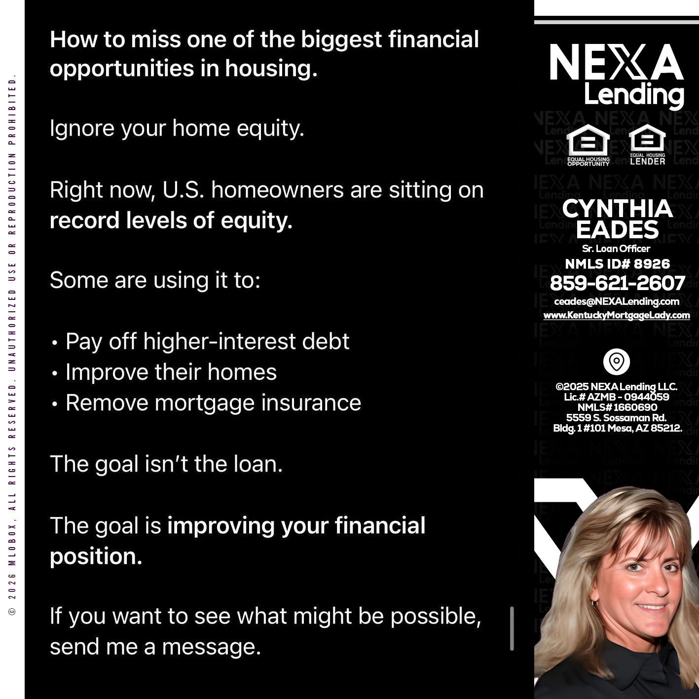 how to miss - Cynthia Eades -Sr. Loan Officer