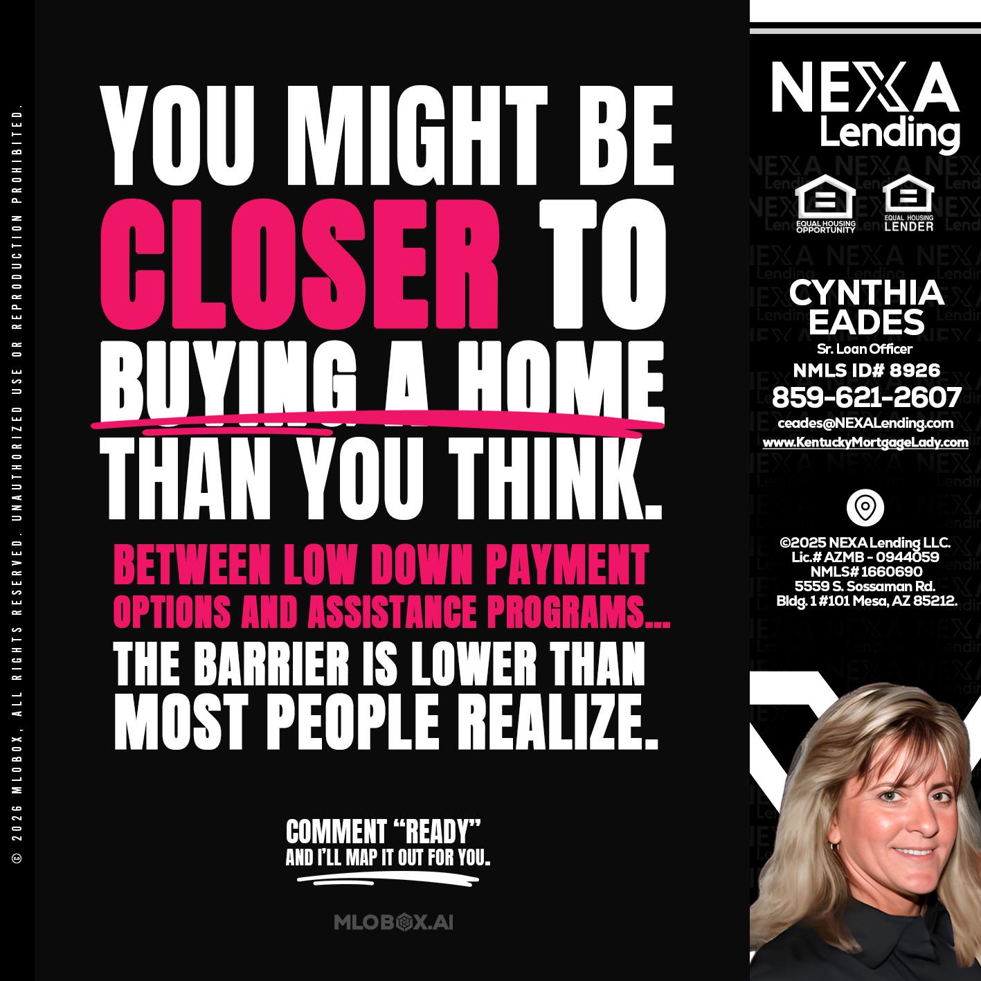 YOU MIGHT BE - Cynthia Eades -Sr. Loan Officer