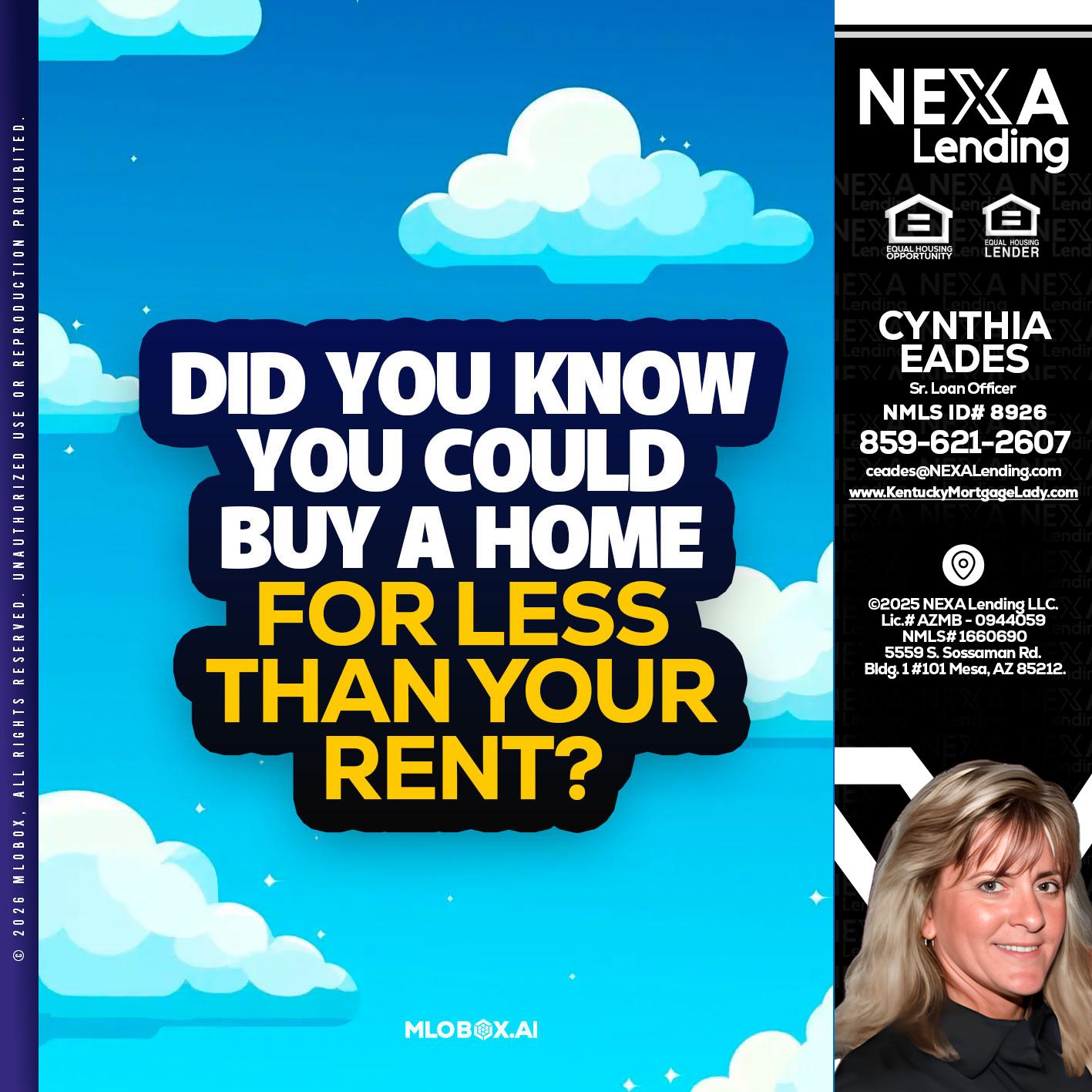 DID YOU KNOW - Cynthia Eades -Sr. Loan Officer