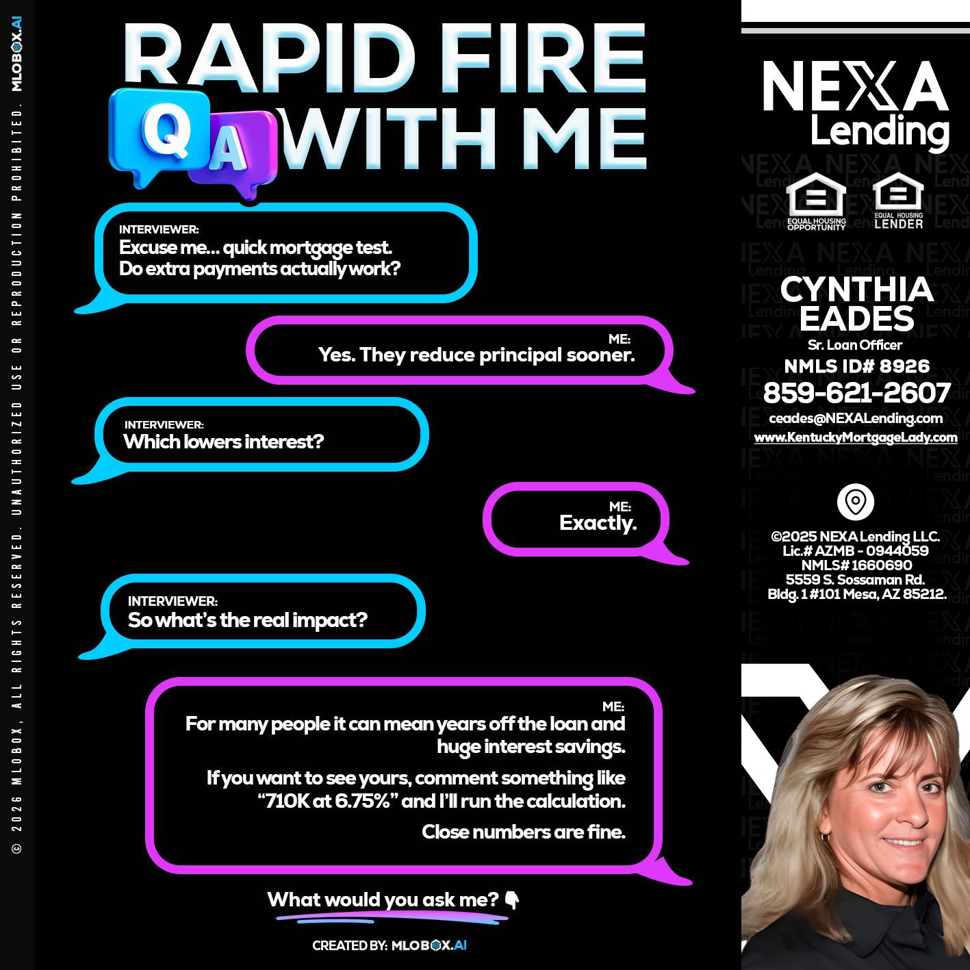 RAPID QA - Cynthia Eades -Sr. Loan Officer