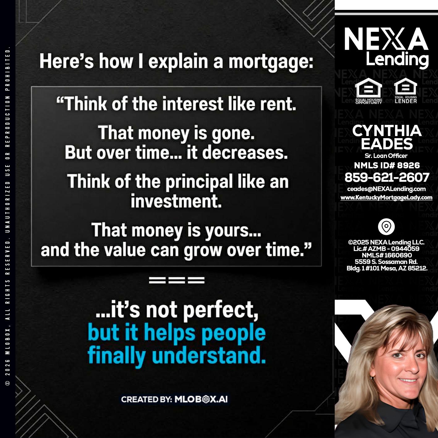 HERES NOW - Cynthia Eades -Sr. Loan Officer