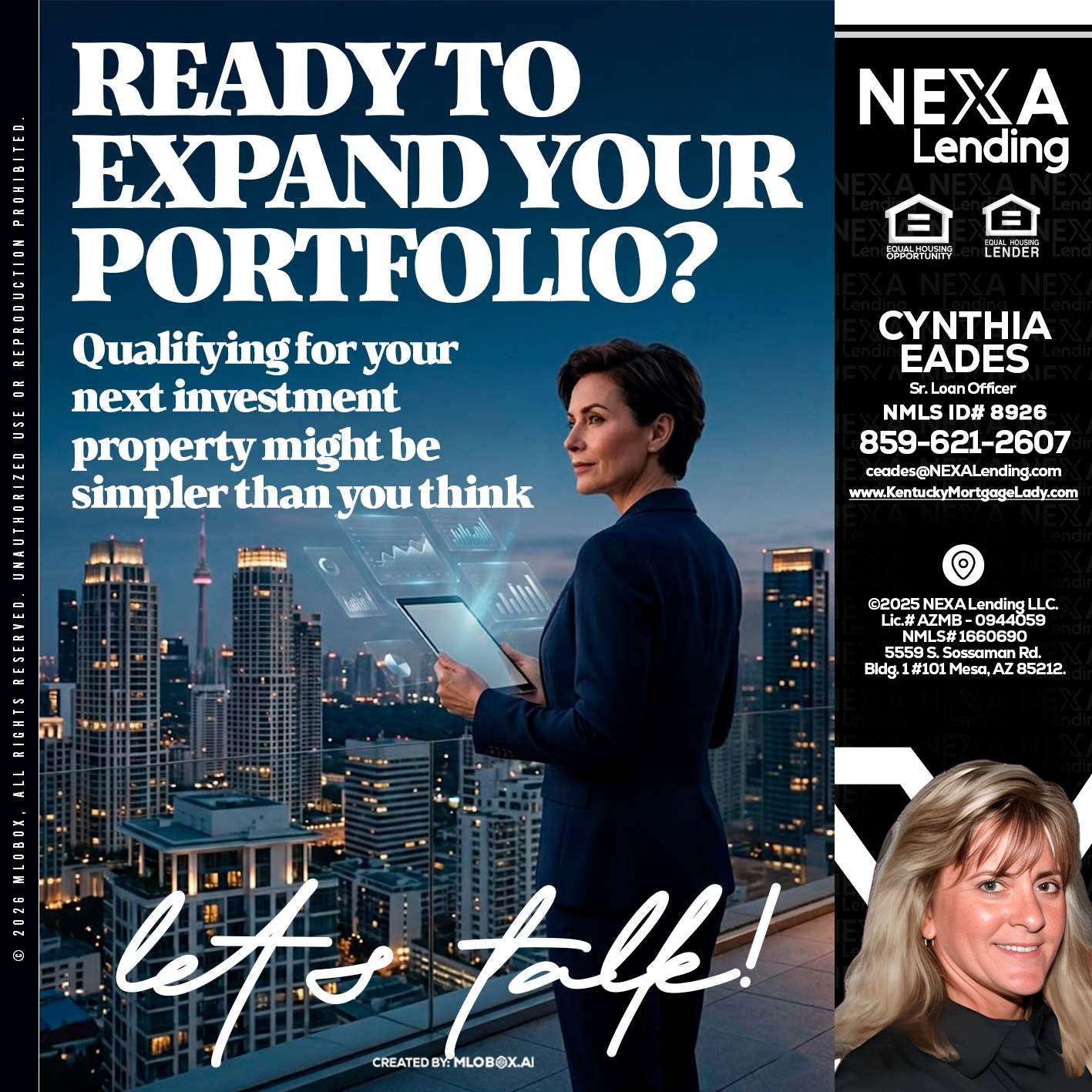 READY TO EXPAND - Cynthia Eades -Sr. Loan Officer