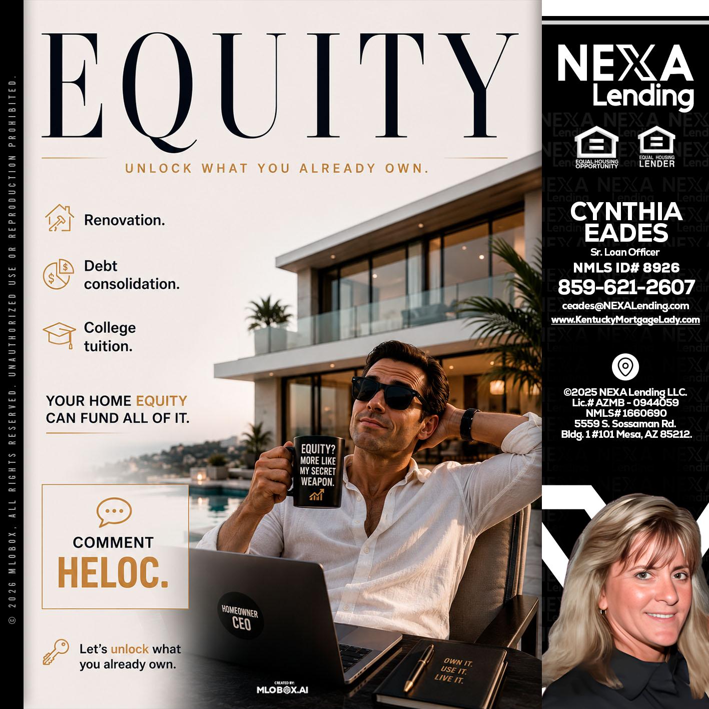 EQUITY - Cynthia Eades -Sr. Loan Officer