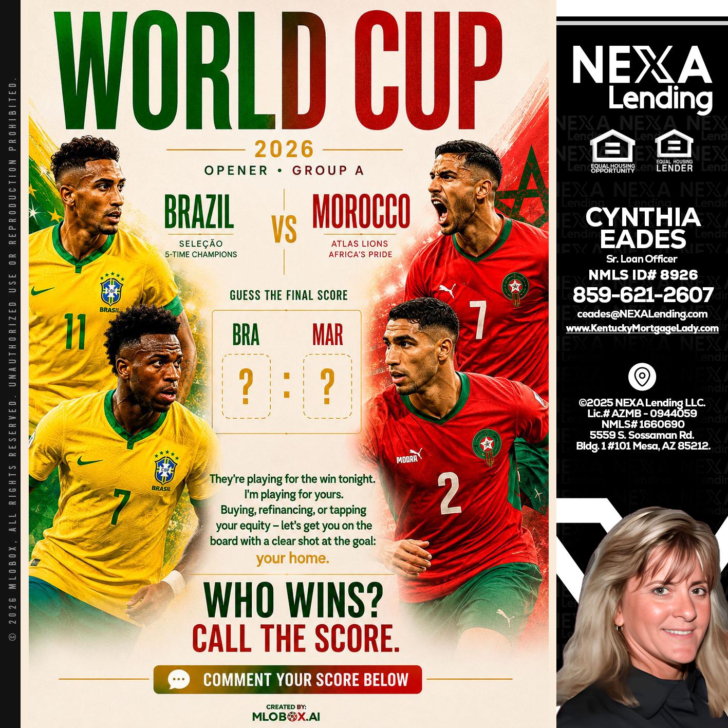 WORLD CUP - Cynthia Eades -Sr. Loan Officer