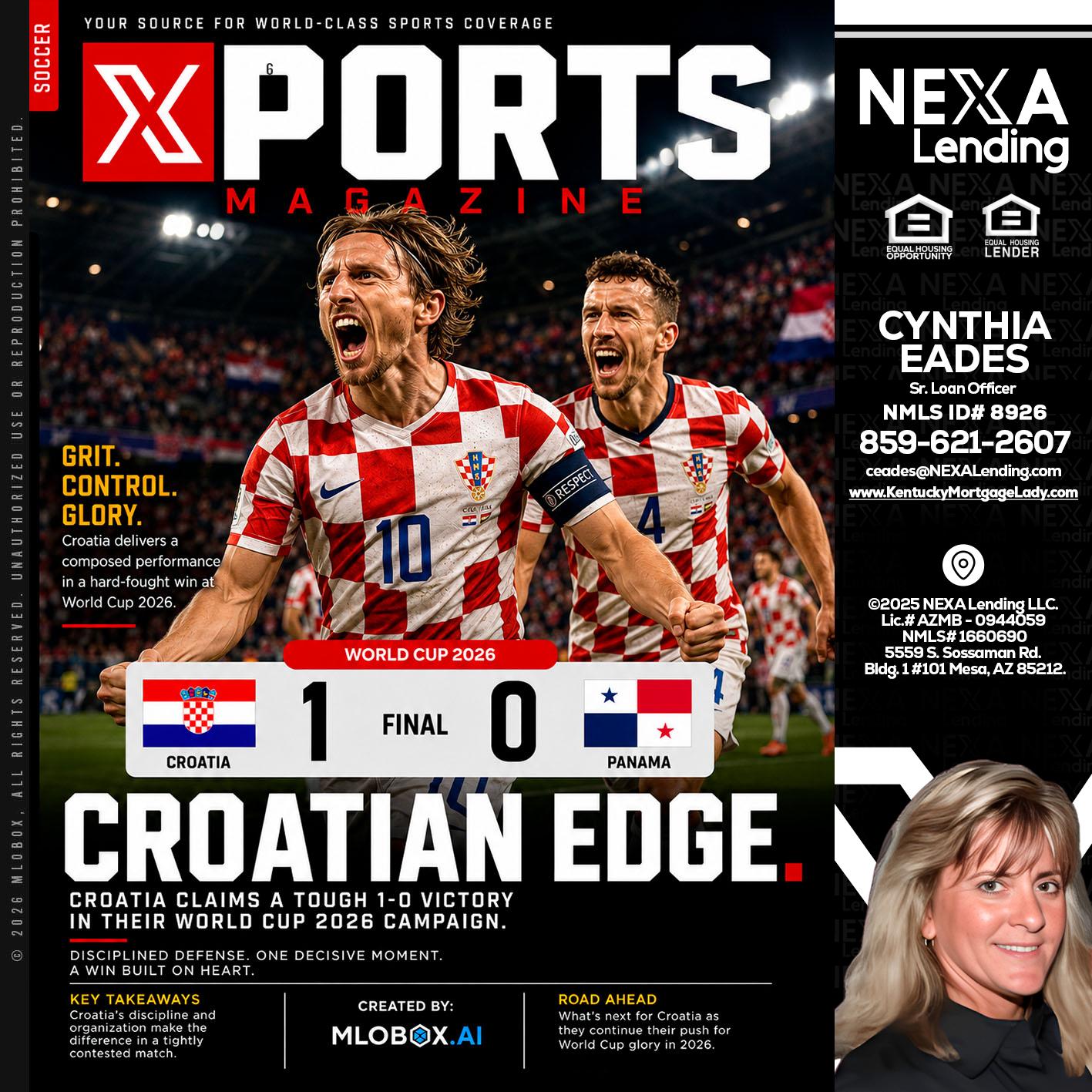 CROATIA 1-0 PANAMA - Cynthia Eades -Sr. Loan Officer