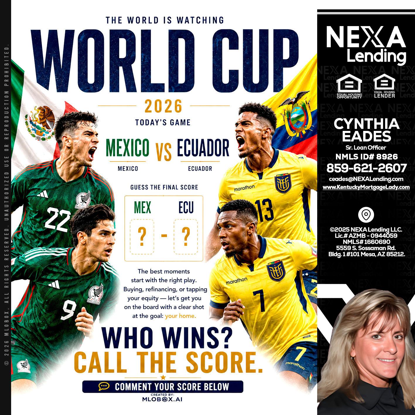 WORLD CUP 2026 - Cynthia Eades -Sr. Loan Officer