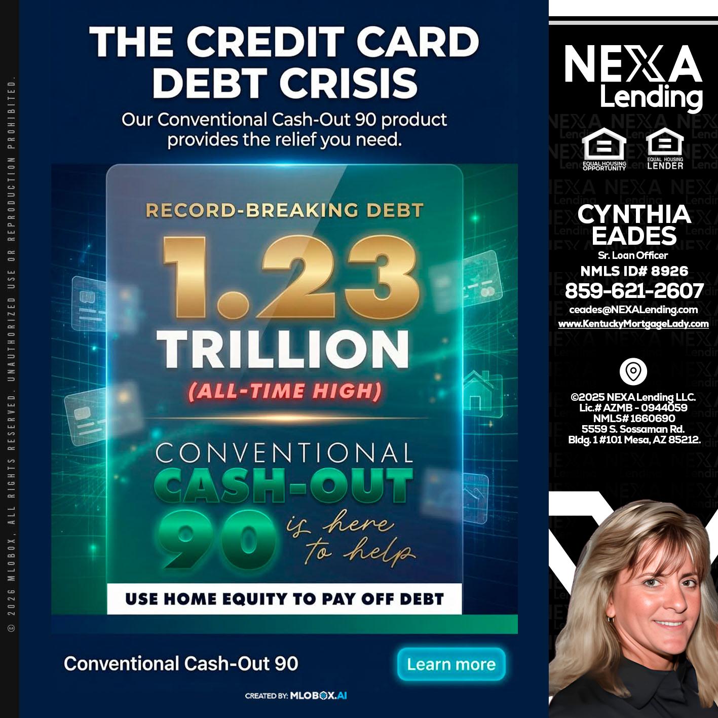 THE CREDIT CARD - Cynthia Eades -Sr. Loan Officer