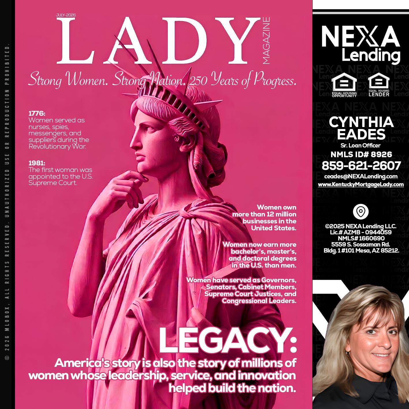 LADY LIBERTY! - Cynthia Eades -Sr. Loan Officer