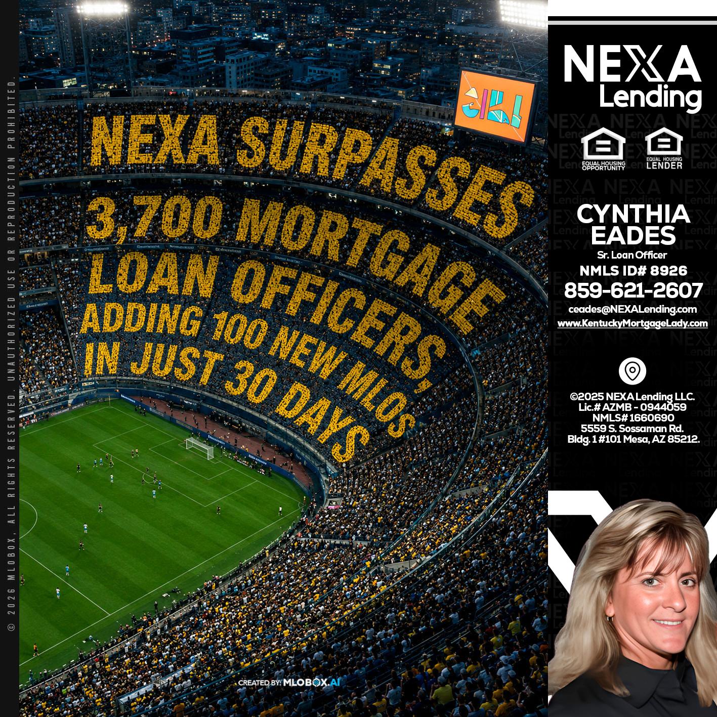 NEXA SURPASSES - Cynthia Eades -Sr. Loan Officer