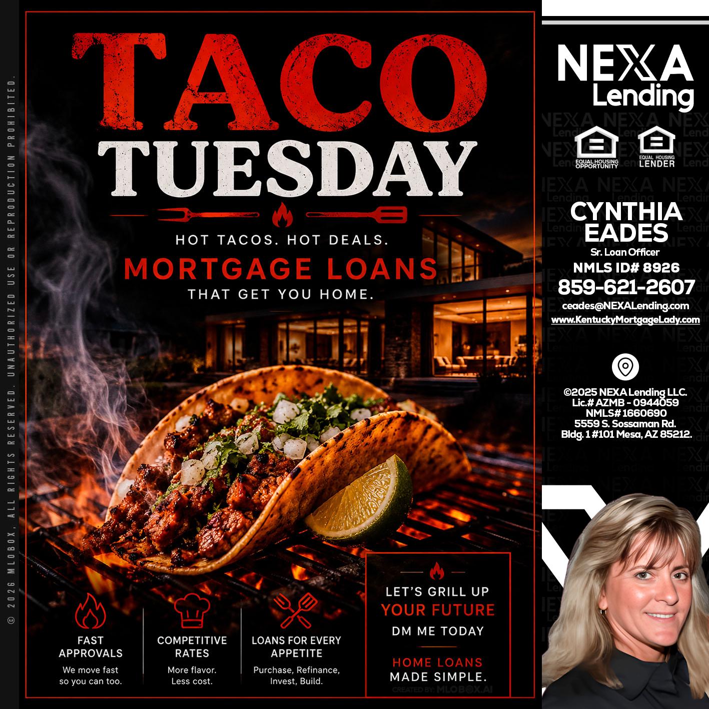 TACO TUESDAY - Cynthia Eades -Sr. Loan Officer
