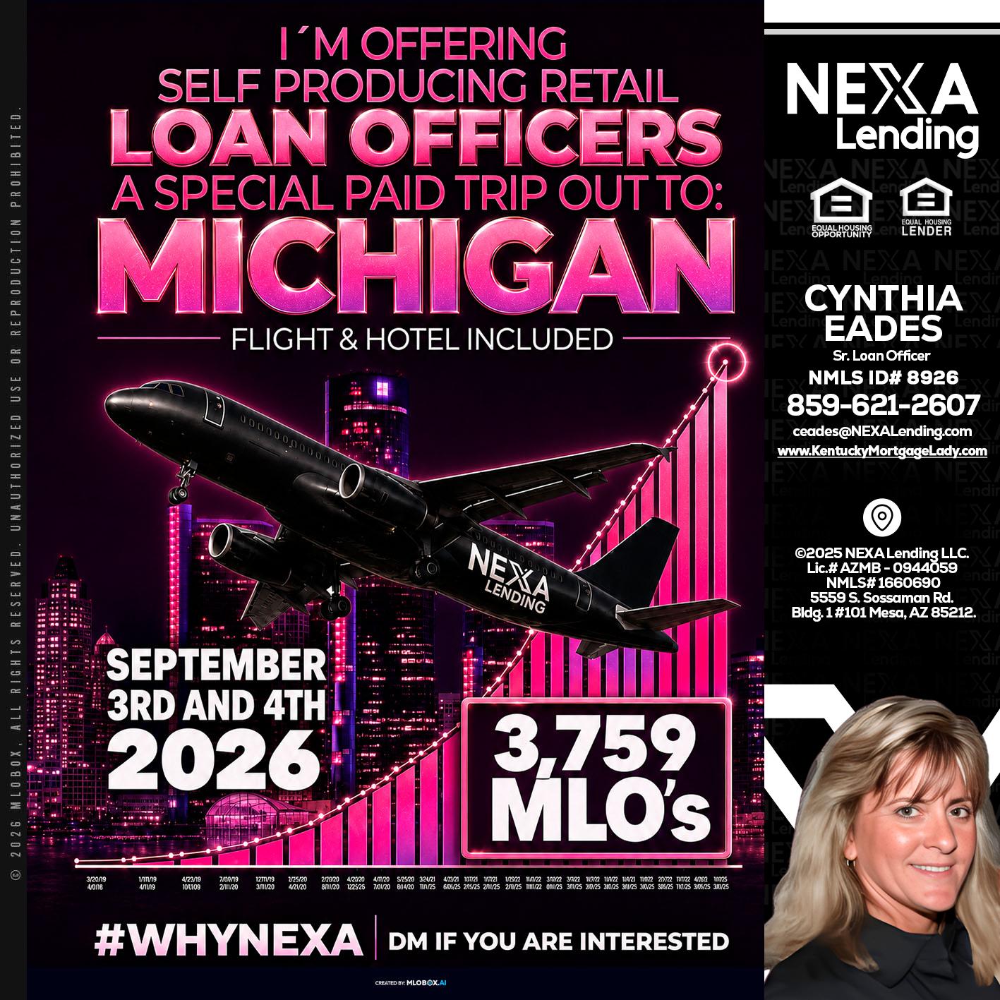 MICHIGAN TRIP - Cynthia Eades -Sr. Loan Officer