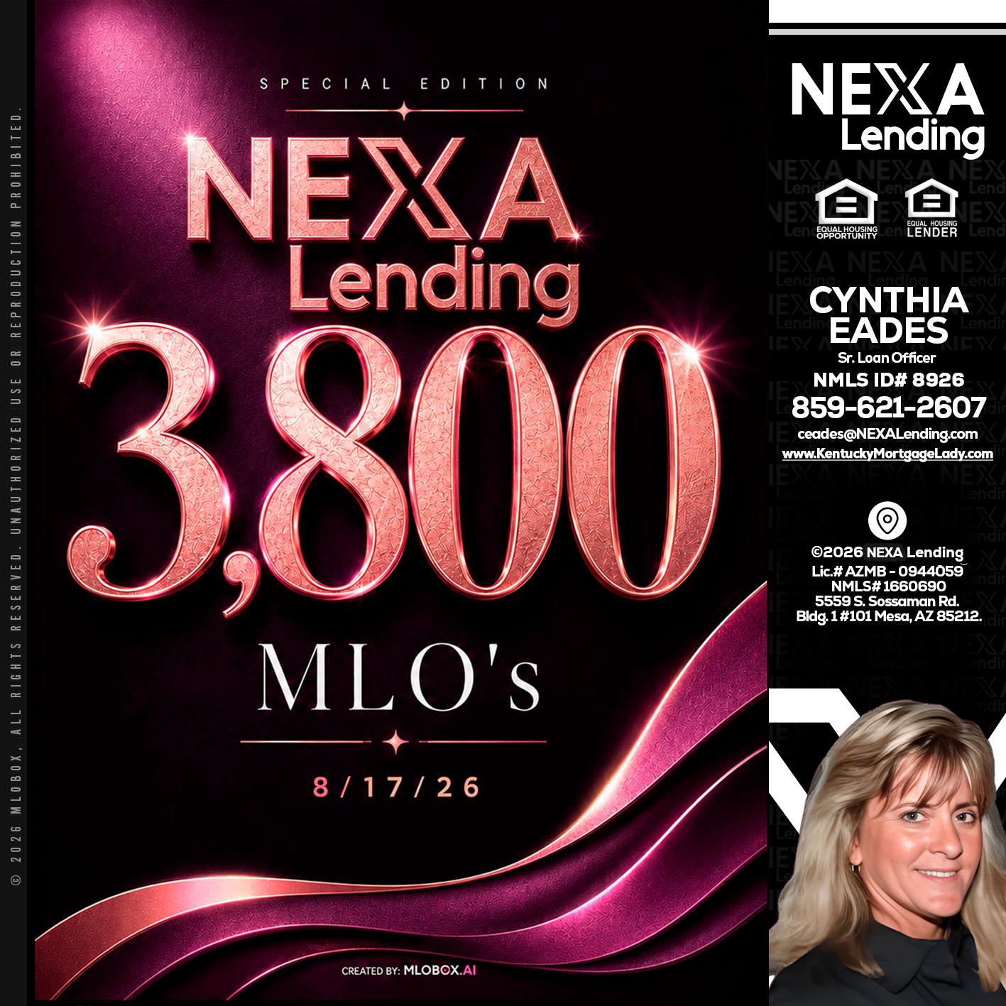 3800 MLOs - Cynthia Eades -Sr. Loan Officer