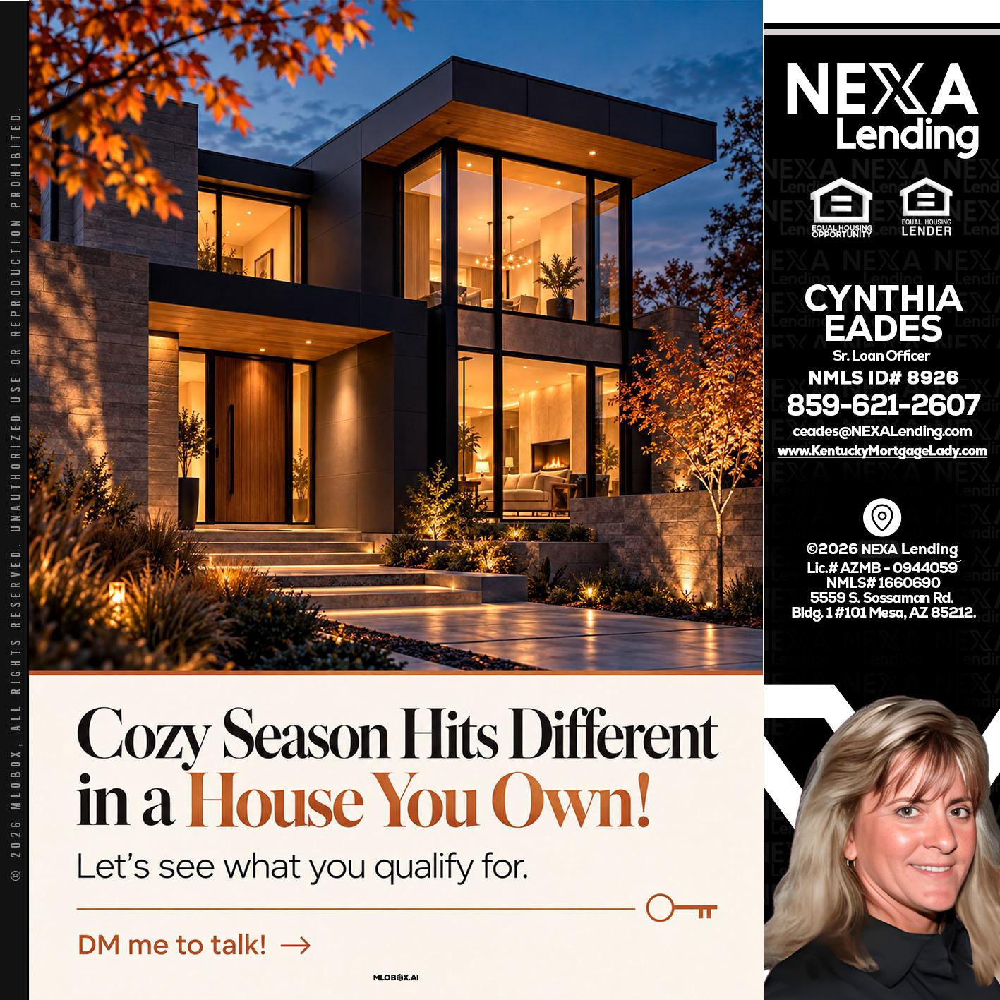 COZY SEASON - Cynthia Eades -Sr. Loan Officer