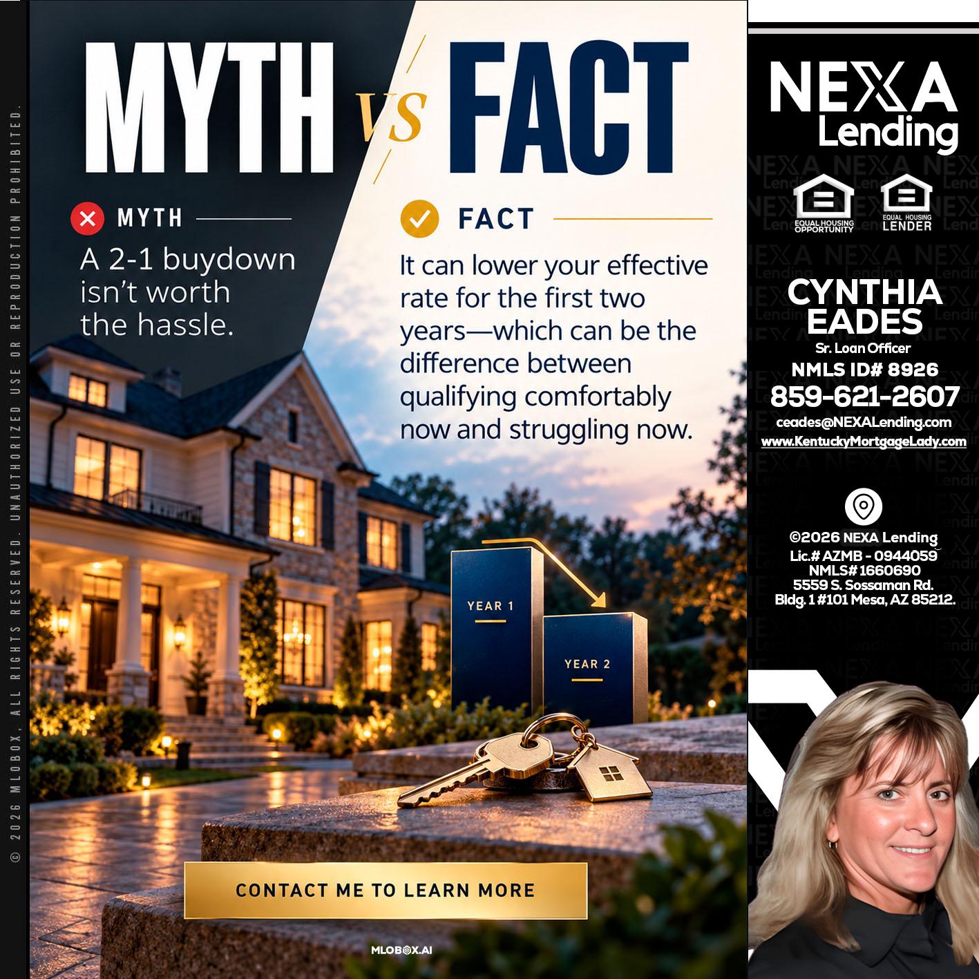MYTH VS FACT - Cynthia Eades -Sr. Loan Officer