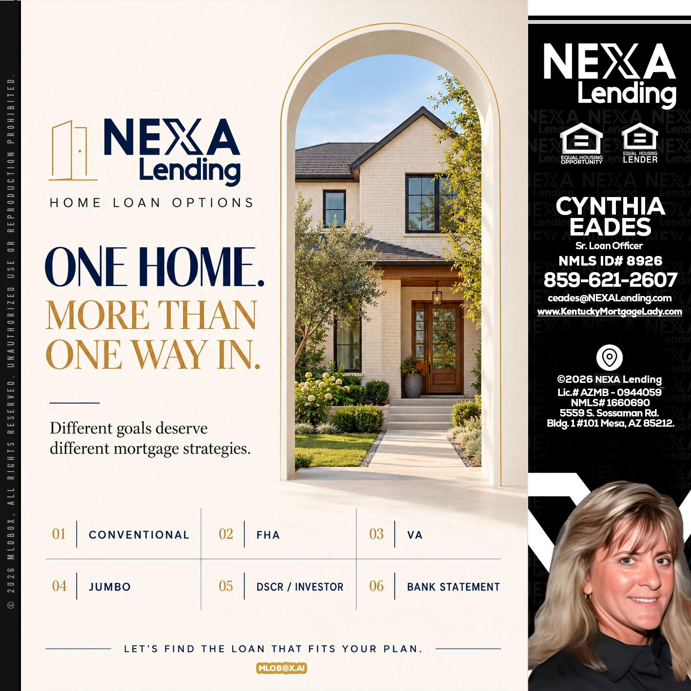 ONE HOME - Cynthia Eades -Sr. Loan Officer