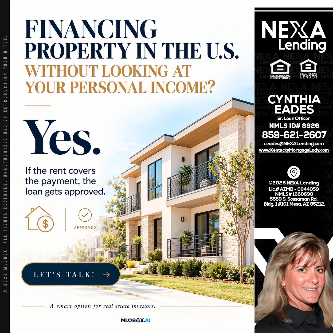 FINANCING - Cynthia Eades -Sr. Loan Officer