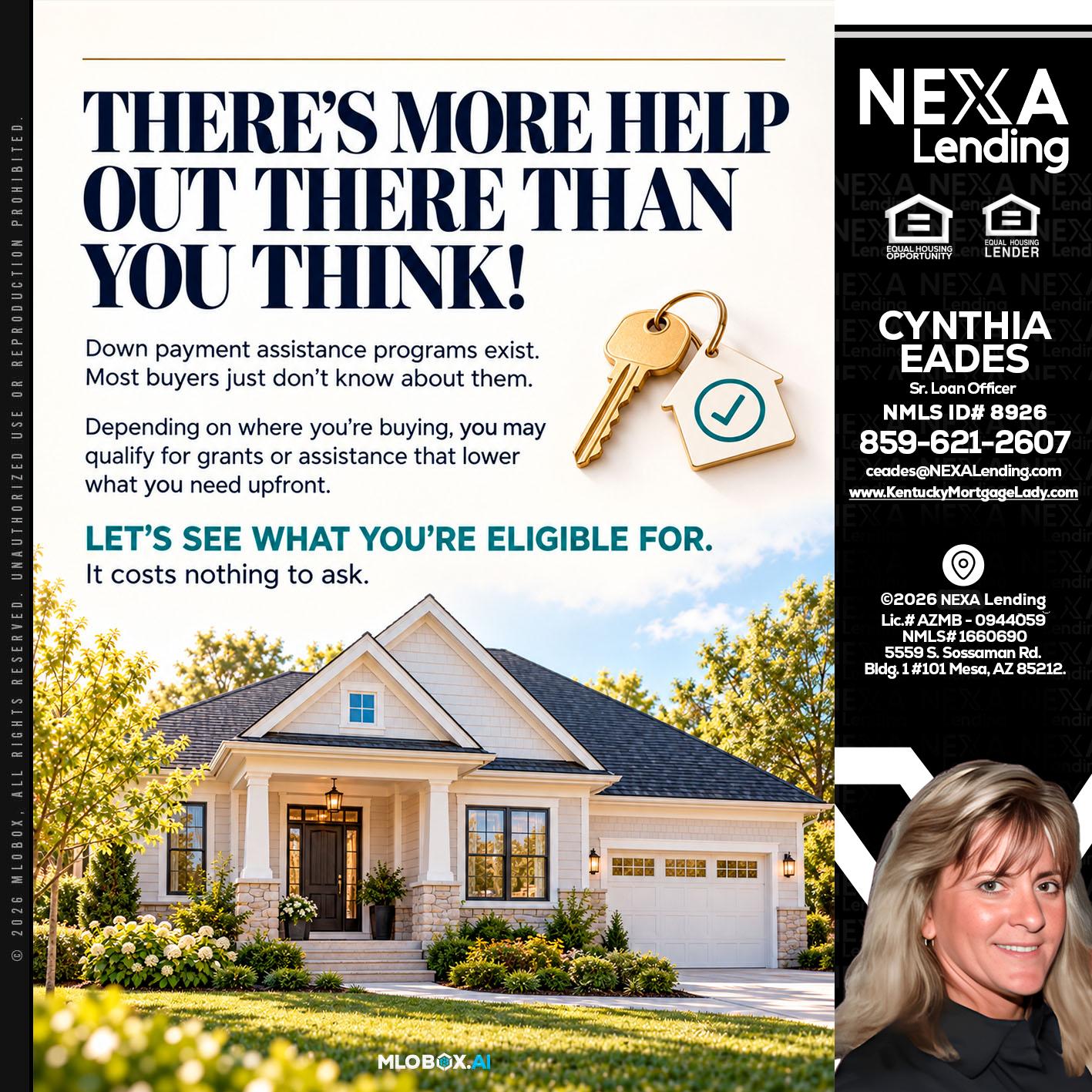 THERES MORE - Cynthia Eades -Sr. Loan Officer