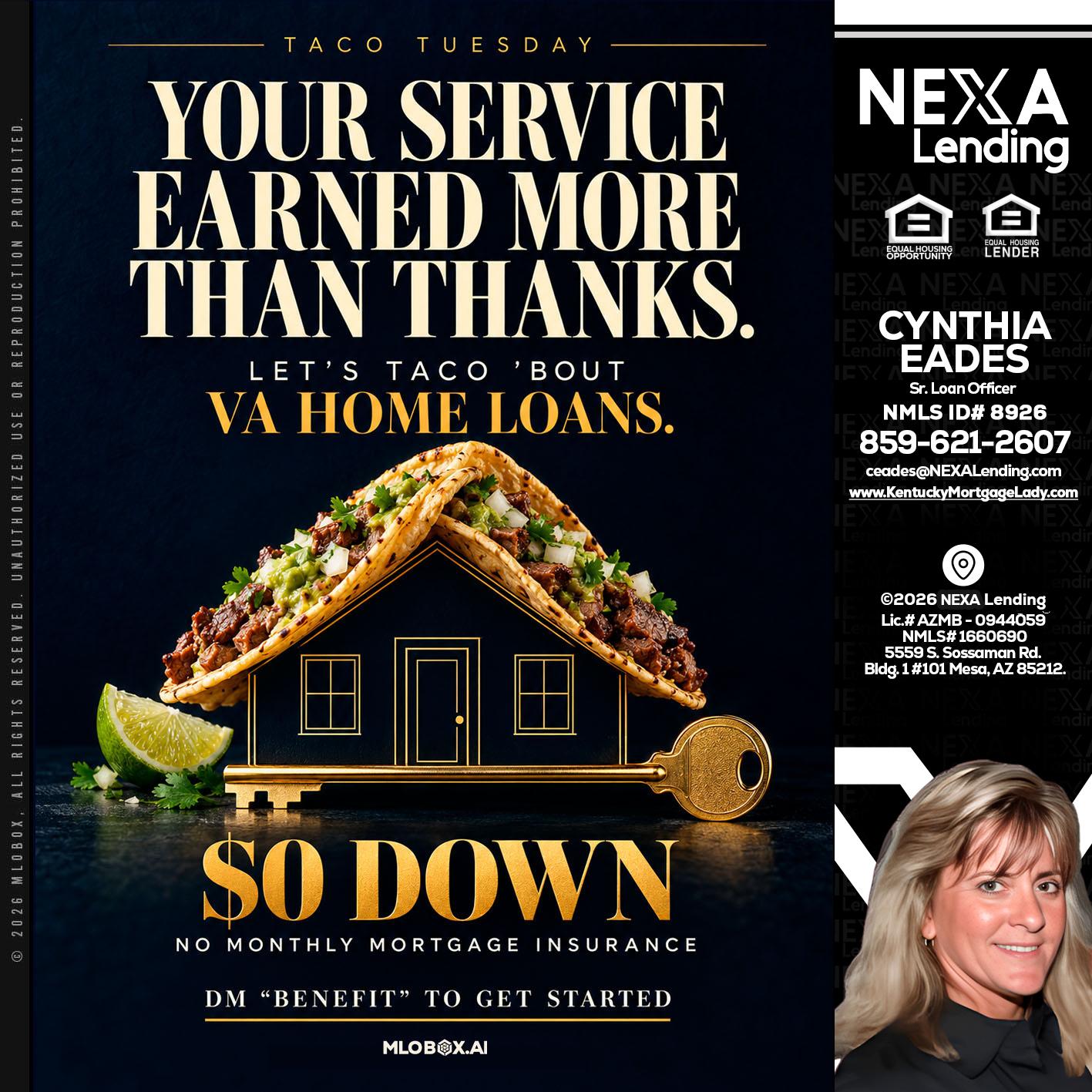 TACO TUESDAY - Cynthia Eades -Sr. Loan Officer