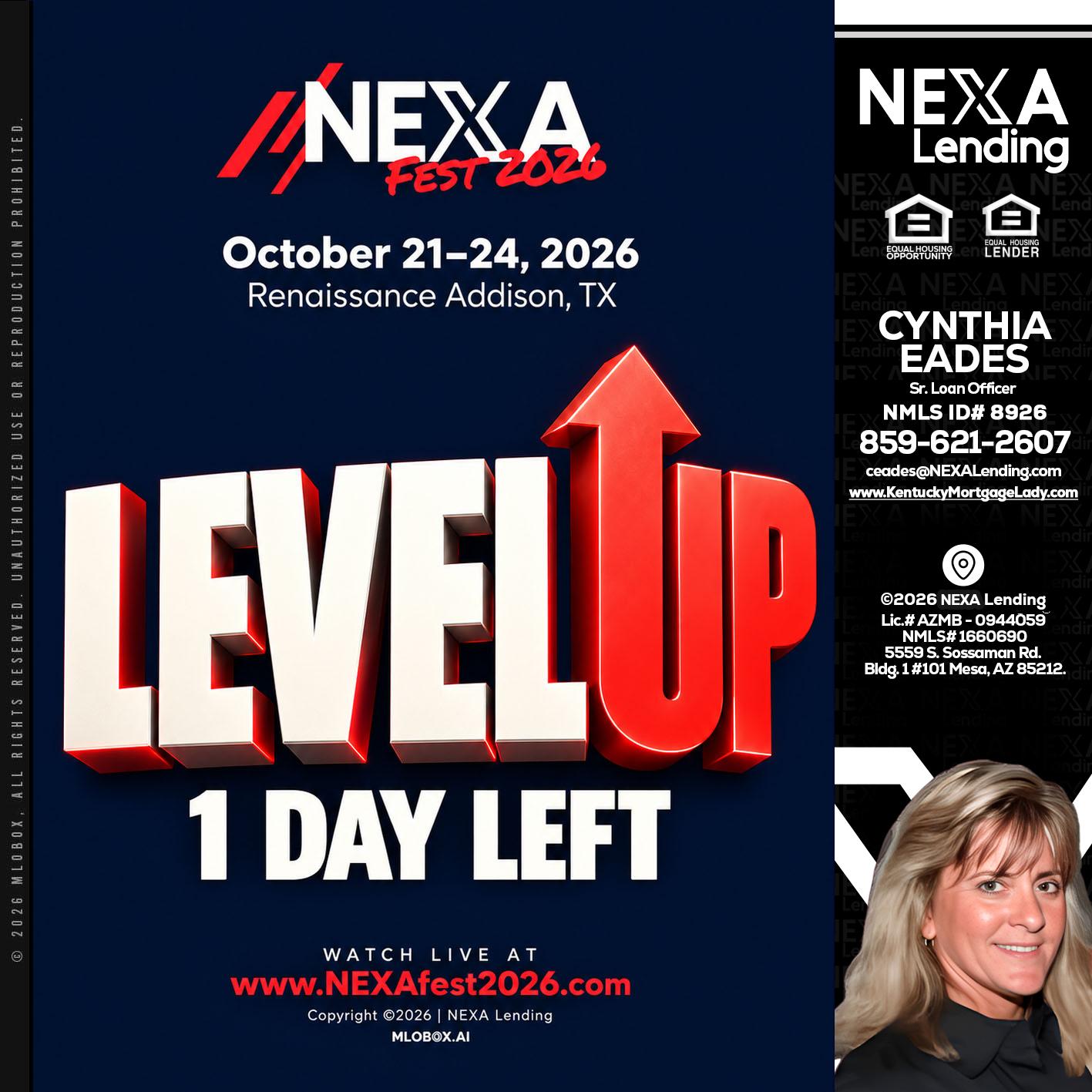 LEVEL UP - Cynthia Eades -Sr. Loan Officer