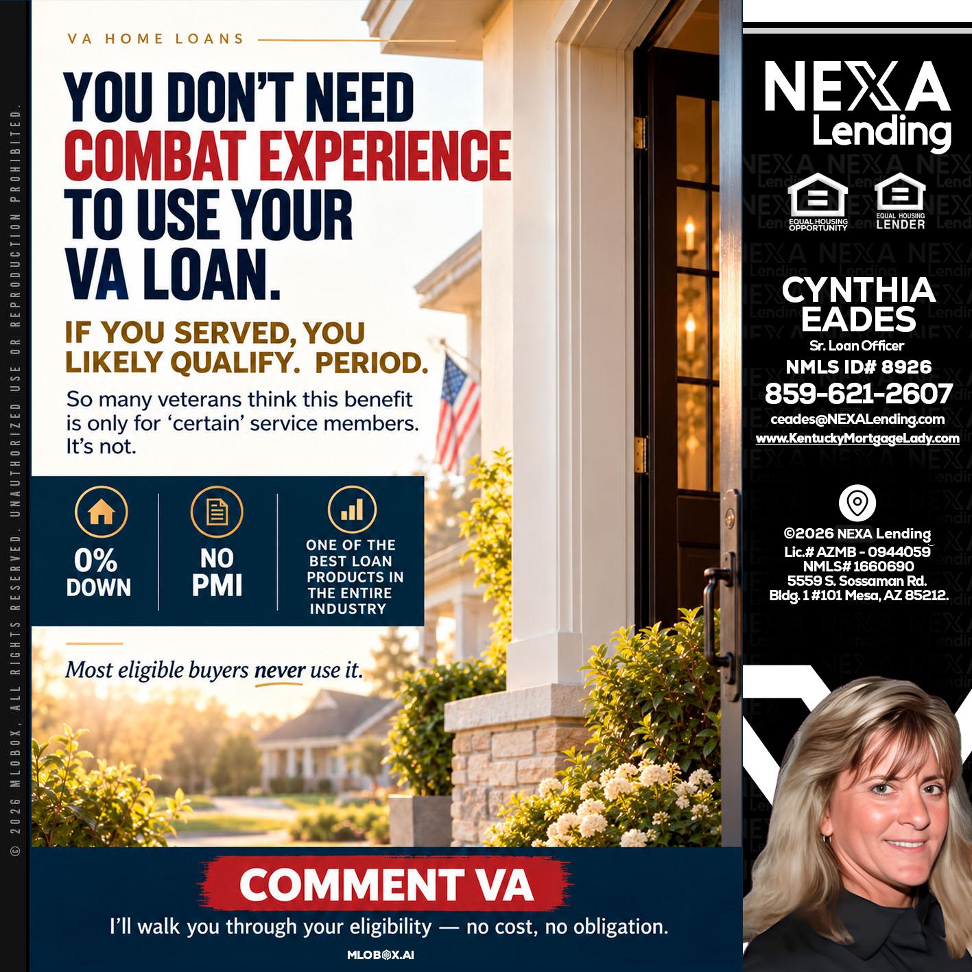 YOU DONT NEED - Cynthia Eades -Sr. Loan Officer