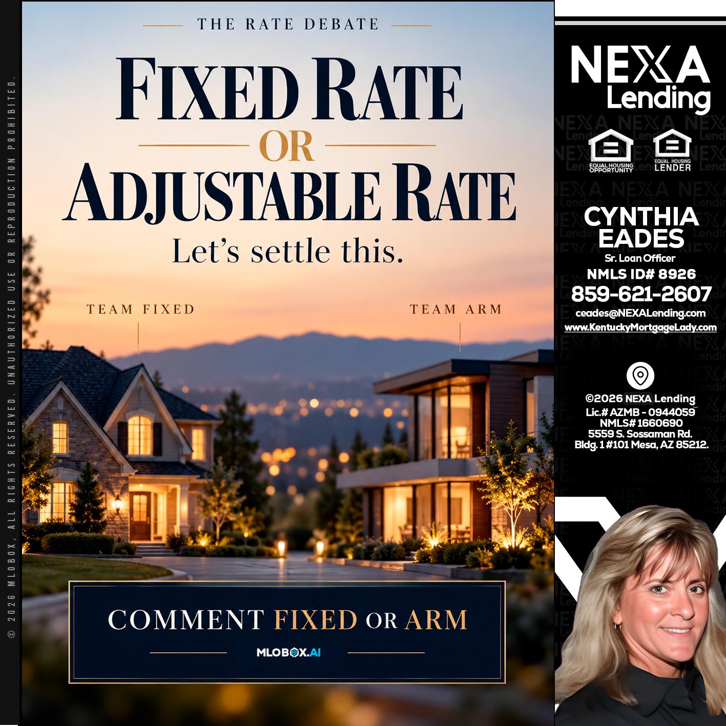 FIXED RATE - Cynthia Eades -Sr. Loan Officer